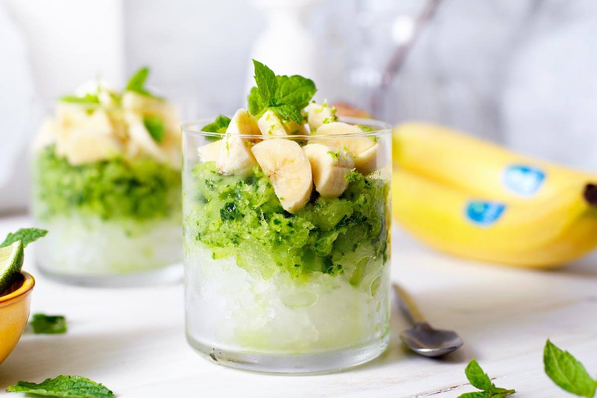 Healthy Cucumber Granita with Chiquita Banana and Mint